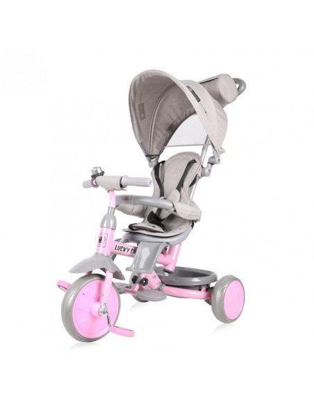 Tricicleta pentru copii, Lucky Crew, multifunctionala, Grey &