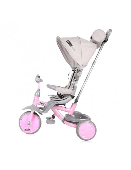Tricicleta pentru copii, Lucky Crew, multifunctionala, Grey &