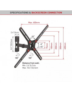 ﻿Suport TV de perete, Barkan BM331, Fix, 13"- 65", VESA 400 x 2