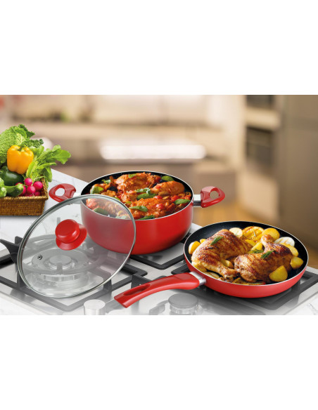MELISSA, SET GATIT ALUMINIU 3 PIESE. tigaie 24x5 cm. cratita