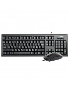 KR-8520D,Kit tastatura + mouse A4tech KR-8520D, cu fir, negru
