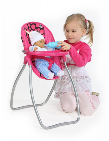 Set scaun de masa cu leagan 2 in 1 pentru papusi PlayTo