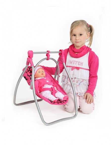 Set scaun de masa cu leagan 2 in 1 pentru papusi PlayTo