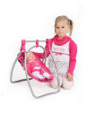 Set scaun de masa cu leagan 2 in 1 pentru papusi PlayTo