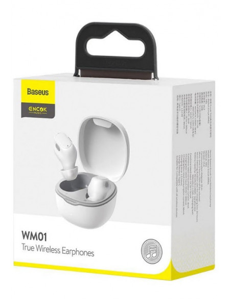 CASTI Baseus Encok, true wireless, intraauriculare - butoni, pt