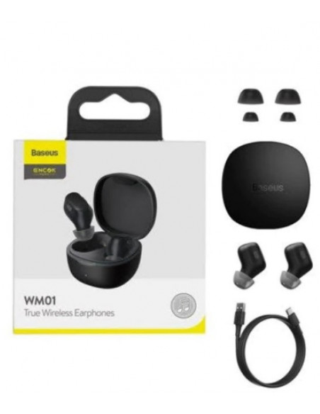 CASTI Baseus Encok, true wireless, intraauriculare - butoni, pt