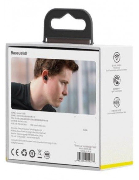 CASTI Baseus Encok, true wireless, intraauriculare - butoni, pt