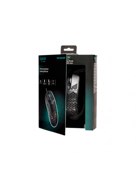 MOUSE Spacer - gaming, gaming, cu fir, USB, optic, 6.400 dpi MOUSE Spacer - gaming, gaming, cu fir, USB, optic, 6.400 dpi