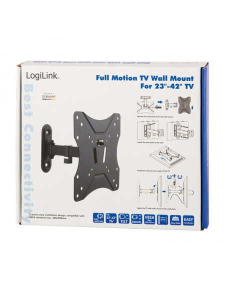 SUPORT de perete LOGILINK, pt 1 TV/monitor plat, diag. max 42