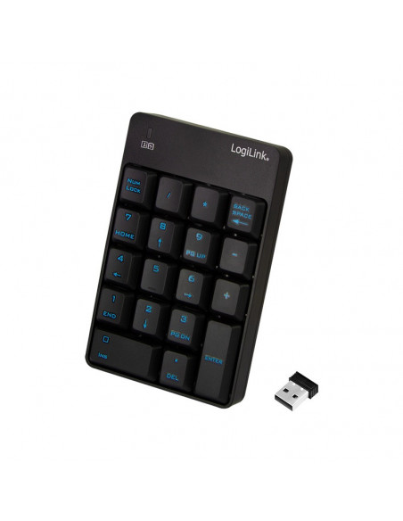 TASTATURA numerica Logilink, wireless, 18 taste, negru