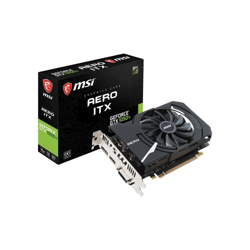 Placa video MSI GeForce® GTX 1050 Ti AERO ITX OCV1, 4GB GDDR5