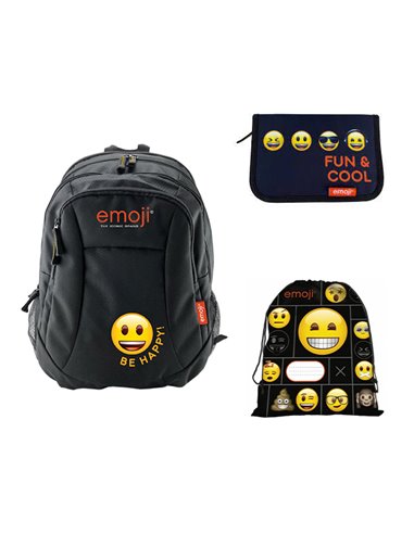 Set scoala Emoji Model 1 - Ghiozdan scoala, Penar neechipat 1