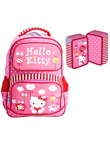 Set scoala Hello Kitty 1 - Ghiozdan scoala clasa I-IV, Penar