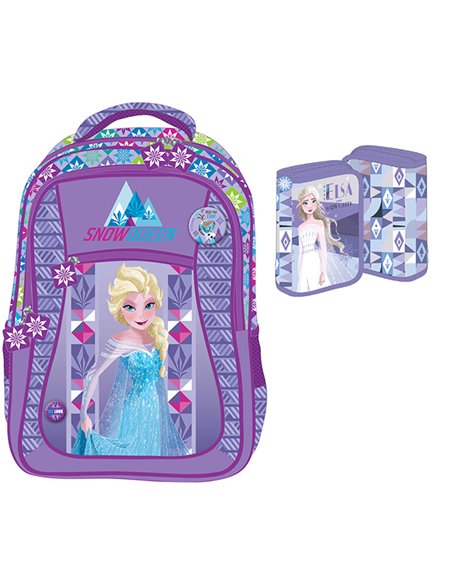 Set scoala Frozen 5 - Ghiozdan scoala clasa I-IV, Penar