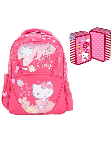 Set scoala Hello Kitty 2 - Ghiozdan scoala clasele I-IV, Penar