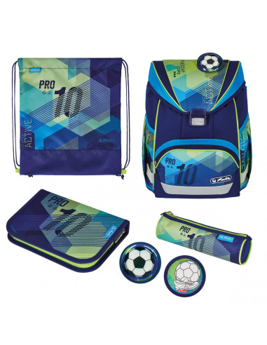 50037711,Ghiozdan echipat ultralight plus, Motiv green goal
