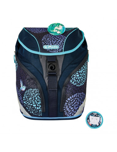 50037643,Ghiozdan neechipat Herlitz, SoftLight, dimensiune 38 x 28 x 23 cm, motiv Bloomy Birds