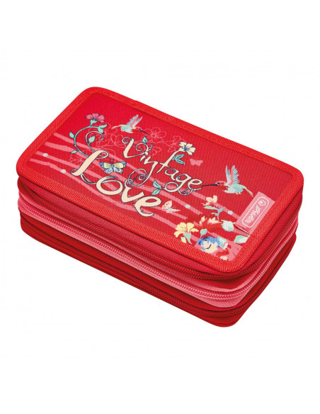 50038763,Penar echipat 31 piese 3 fermoar, Motiv vintage love 50038763,Penar echipat 31 piese 3 fermoar, Motiv vintage love