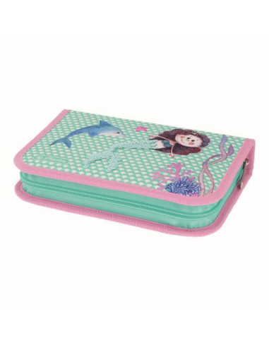50038275,Penar echipat Herlitz, 31 piese, doua clape, Motic cute animals-Mermaid