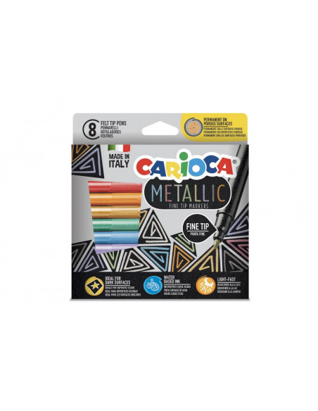 Fineliner Metallic Carioca 8/set,SKR225