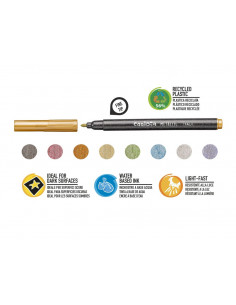 Fineliner Metallic Carioca 8/set,SKR225 2