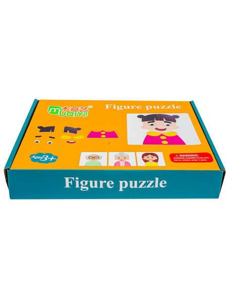 Puzzle magnetic, din lemn, Meserii/Familie,ROB-WZW-0815