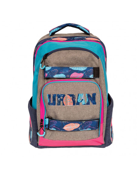 Ghiozdan anatomic compartiment laptop, URBAN FLOWERS, 46x31x16