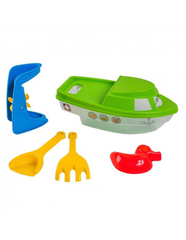 Barcuta + Moara pentru nisip si accesorii, 35x17.5x13 cm -