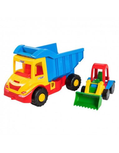 Camion + Utilaj constructie, 38x20x25 cm - Tigres,ROB-39219