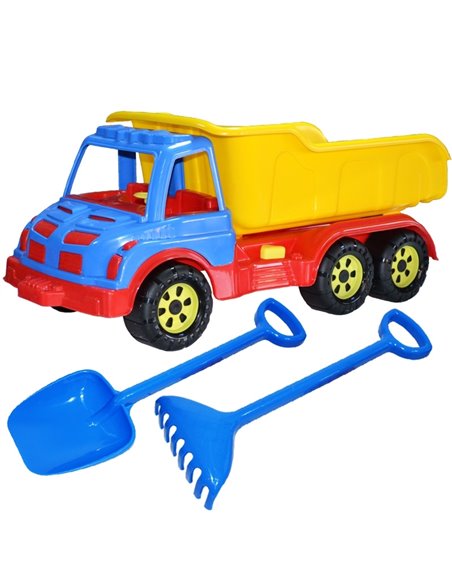 Camion 60 cm, cu lopata + grebla - ROBENTOYS,ROB-16026
