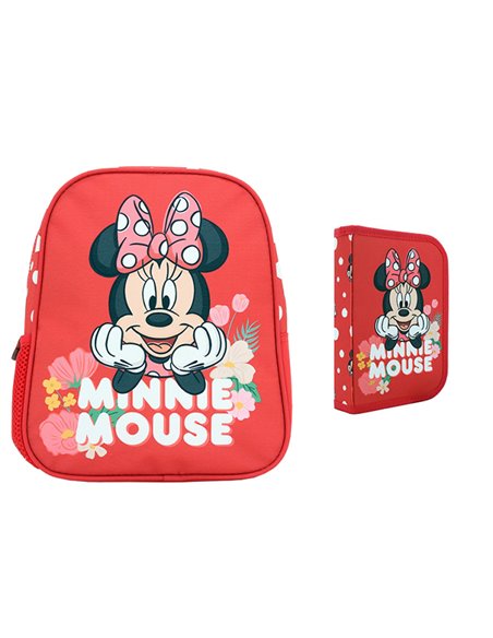 Set gradinita Minnie, Rosu - Ghiozdan gradinita, Penar