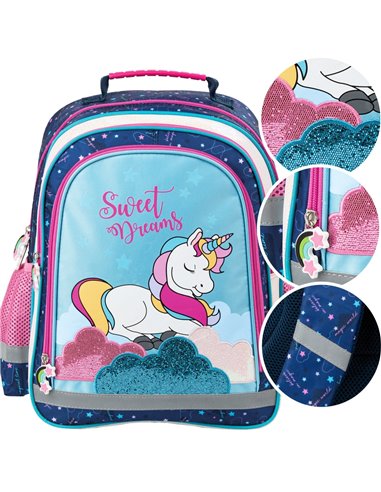 Set scoala Sweet Dreams- Ghiozdan scoala, Penar neechipat cu 1
