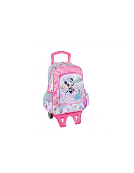 Set scoala Minnie 6 - Ghiozdan tip Troller, Penar etui cu 3