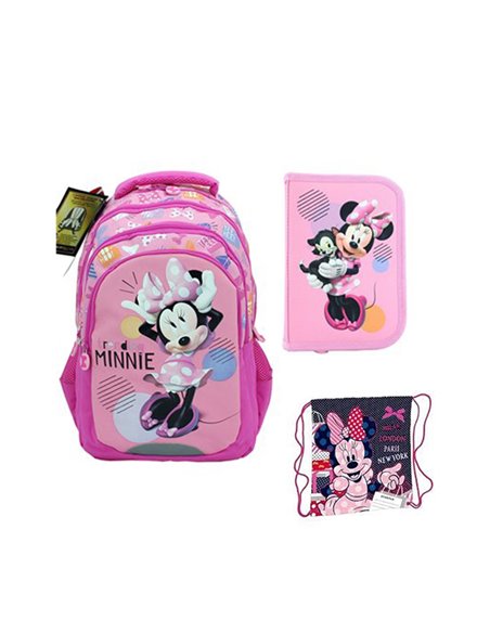 Set scoala Minnie 1 - Ghiozdan scoala clasele I-IV, Penar