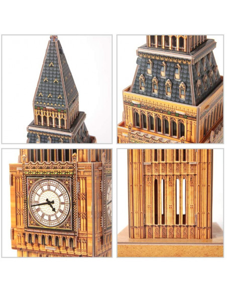 Cubic Fun - Puzzle 3D Big Ben (Nivel Mediu 44 Piese),CUC094h