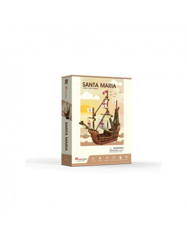 Cubic Fun - Puzzle 3D Nava Santa Maria 93 Piese,CUT4031h