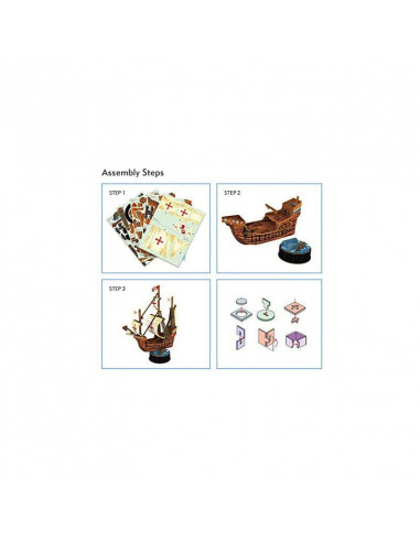 Cubic Fun - Puzzle 3D Nava Santa Maria 93 Piese,CUT4031h