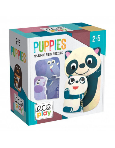 Headu Ecoplay - Puzzle-Uri Animalute Cu Pui,HE28542