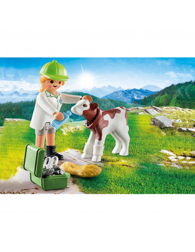 Playmobil - Veterinar Cu Vitel,70252