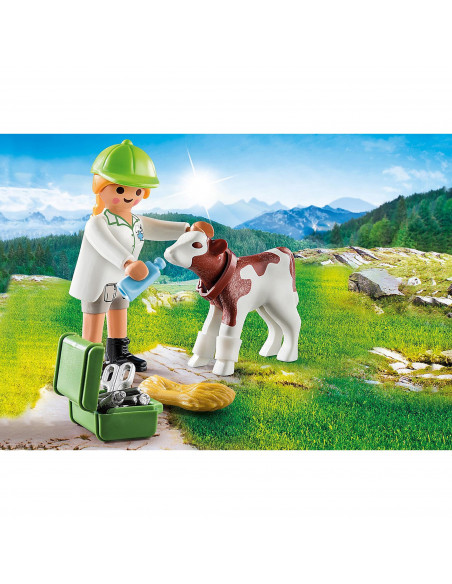 Playmobil - Veterinar Cu Vitel,70252