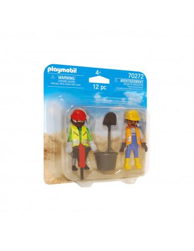 Playmobil - Set 2 Figurine Muncitori In Constructii,70272
