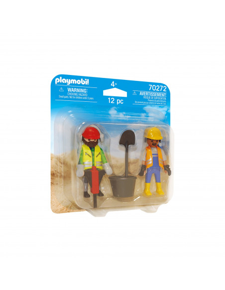 Playmobil - Set 2 Figurine Muncitori In Constructii,70272