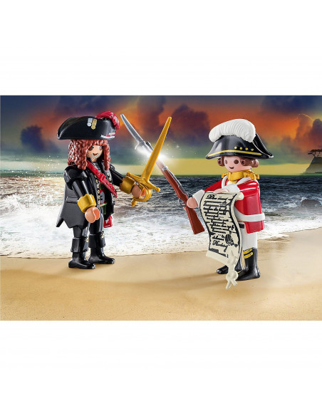 Playmobil - Set 2 Figurine Pirat Si Soldat,70273