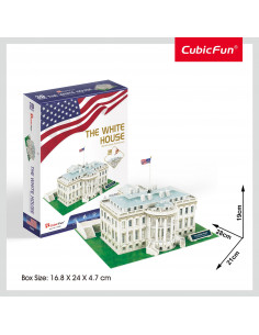 Cubic Fun - Puzzle 3D Casa Alba (Nivel Mediu 64 Piese),CUC060h