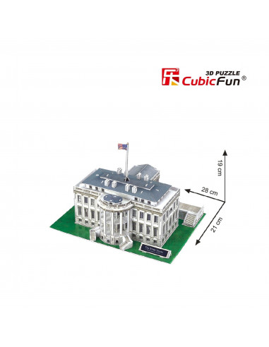 Cubic Fun - Puzzle 3D Casa Alba (Nivel Mediu 64 Piese),CUC060h