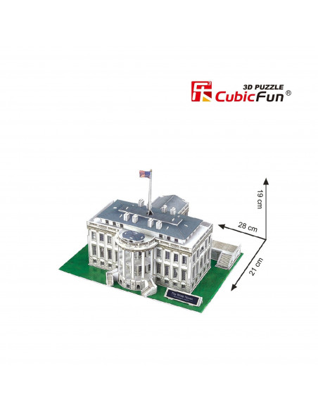 Cubic Fun - Puzzle 3D Casa Alba (Nivel Mediu 64 Piese),CUC060h