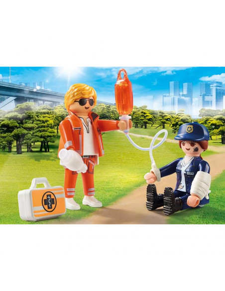 Playmobil - Set 2 Figurine - Doctor Si Politist,70823