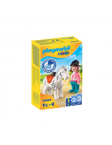 Playmobil - 1.2.3 Calaret Cu Cal,70404
