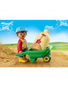 Playmobil - 1.2.3 Muncitor Cu Roaba,70409