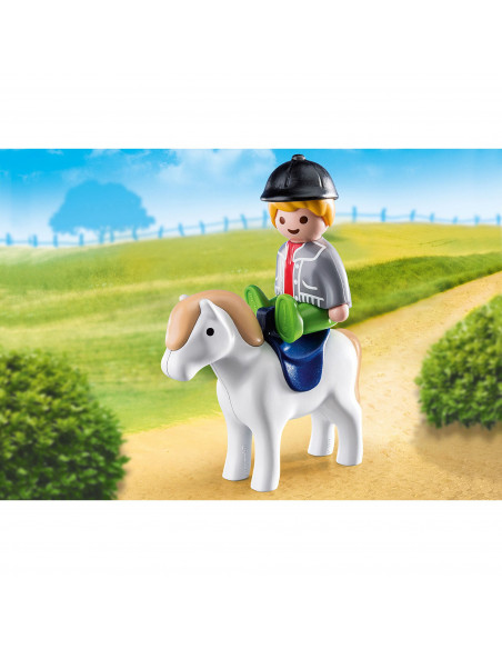 Playmobil - 1.2.3 Baietel Cu Ponei,70410